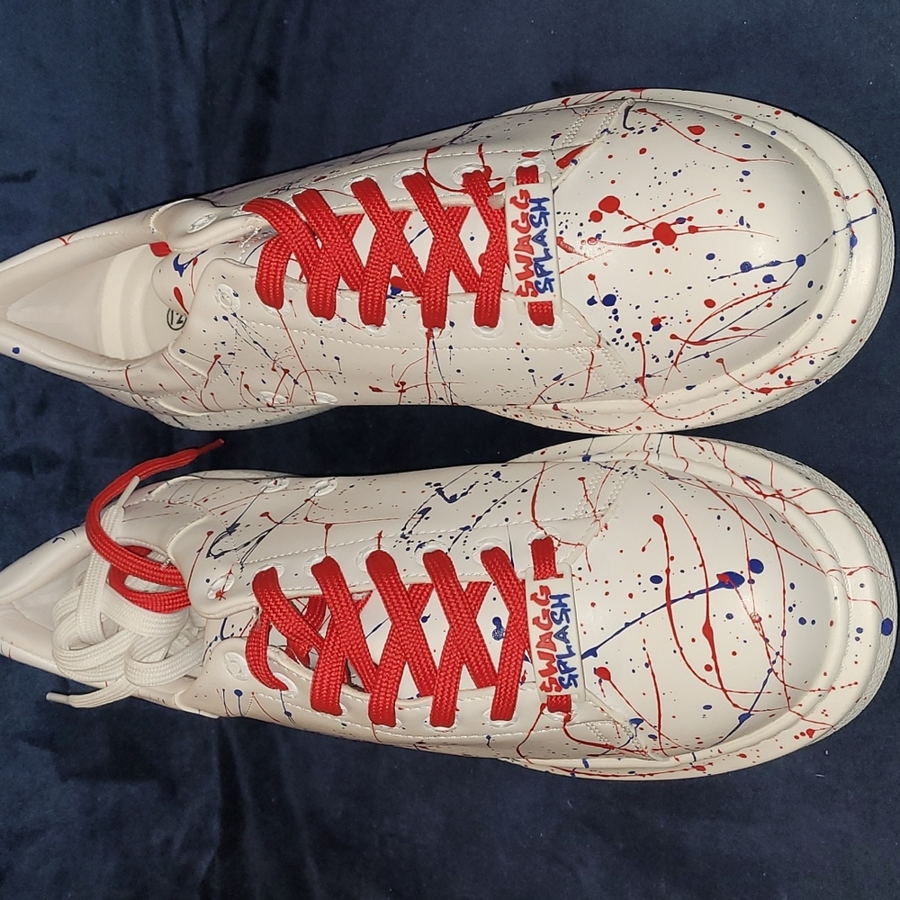 New California Swagg Splash sneakers...Red/Blue size 12